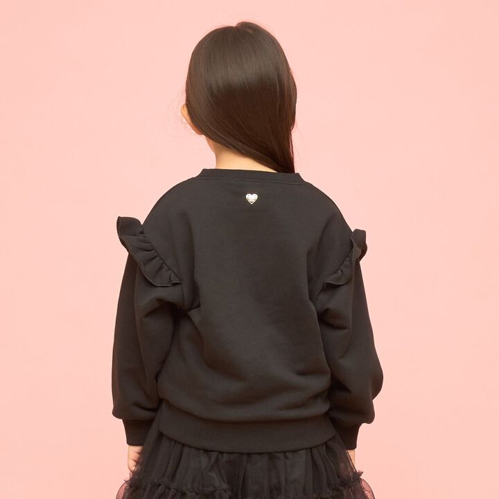 Quick-Dry Fleece Strawberry Appliqu&eacute; Sweatshirt,Black, medium image number 25