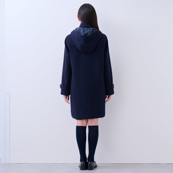[Graduation Attire] Lightweight Quilted Lined Long Duffle Coat,Navy, medium image number 8