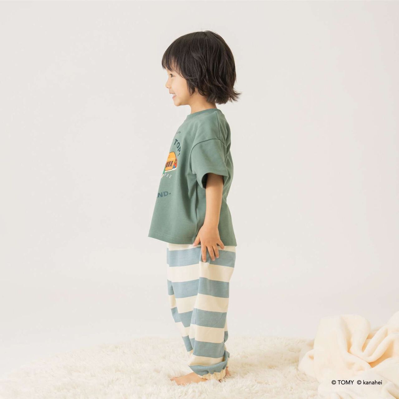 Gather! Plarails Pajamas for Sleep,Light blue, large image number 1