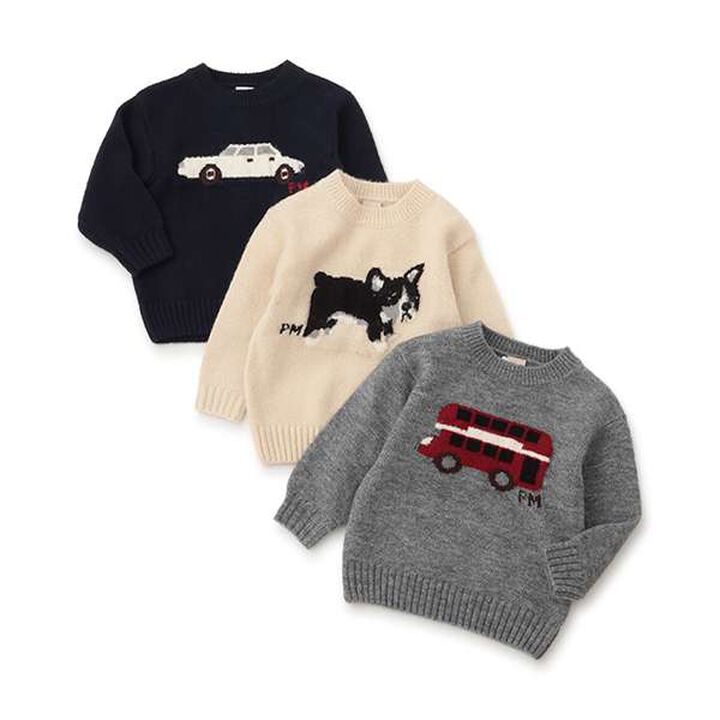 Fluffy and Soft Motif Knitwear,Ivory, medium image number 8