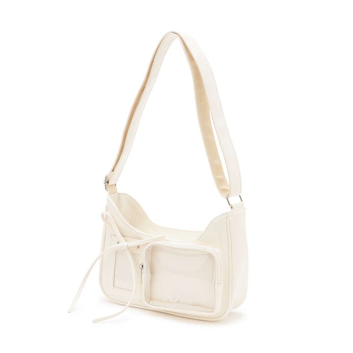 Clear Pocket Shoulder Bag,Black, medium image number 11
