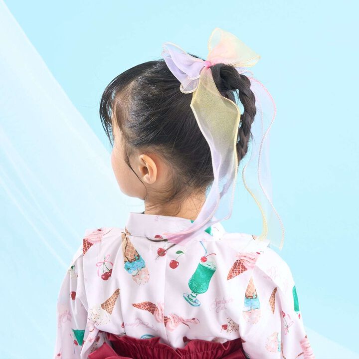 Aurora Big Ribbon Hair Clip [Kids, Girls],Light beige, medium image number 10