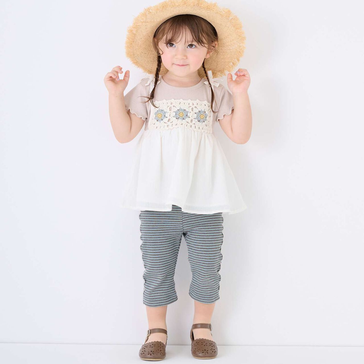 [Cool Touch] 7/10 Length Merrowed Flare Pants,Emerald green, large image number 0