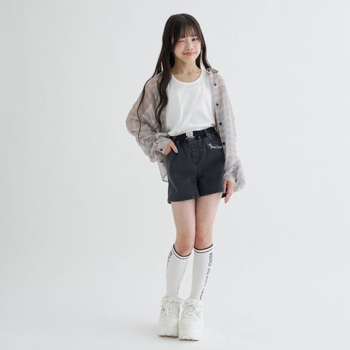 Shorts with Belt,Black, medium image number 7