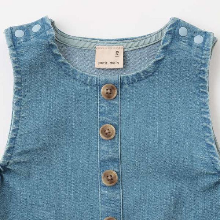 Denim Short All-in-One,Ivory, medium image number 4