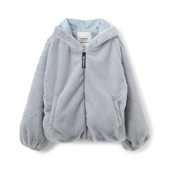 Bear Ear Fleece Jacket,Blue gray, medium image number 0