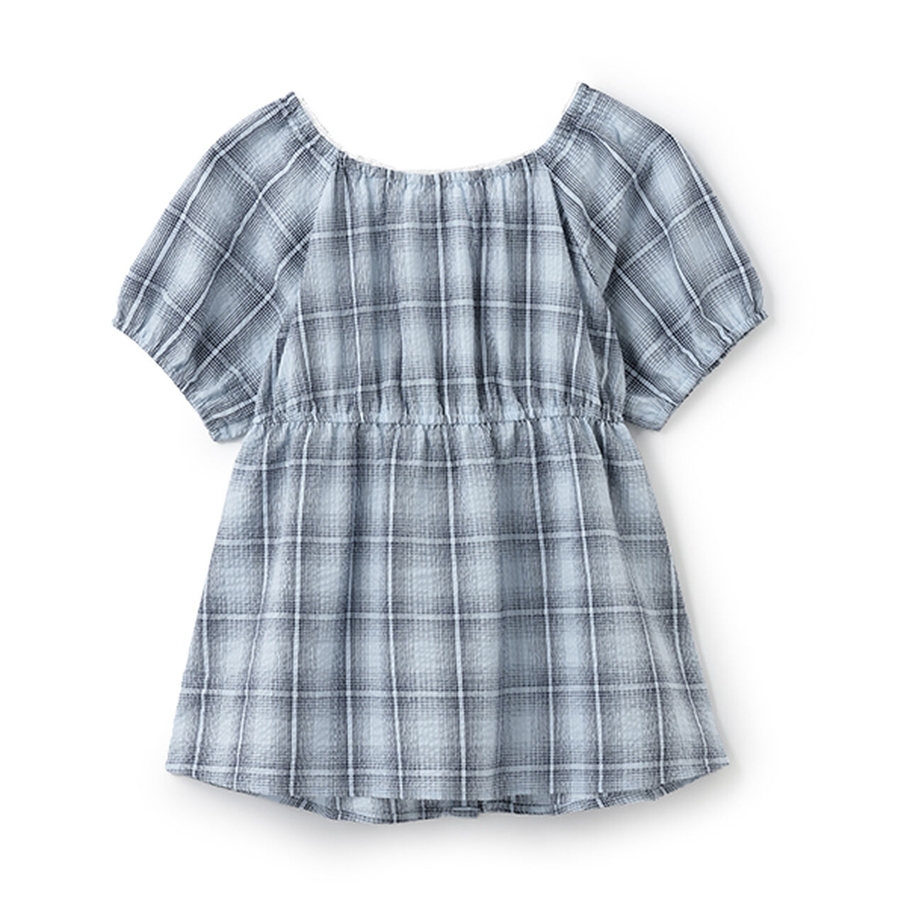 Shirred Blouse,Navy, large image number 1