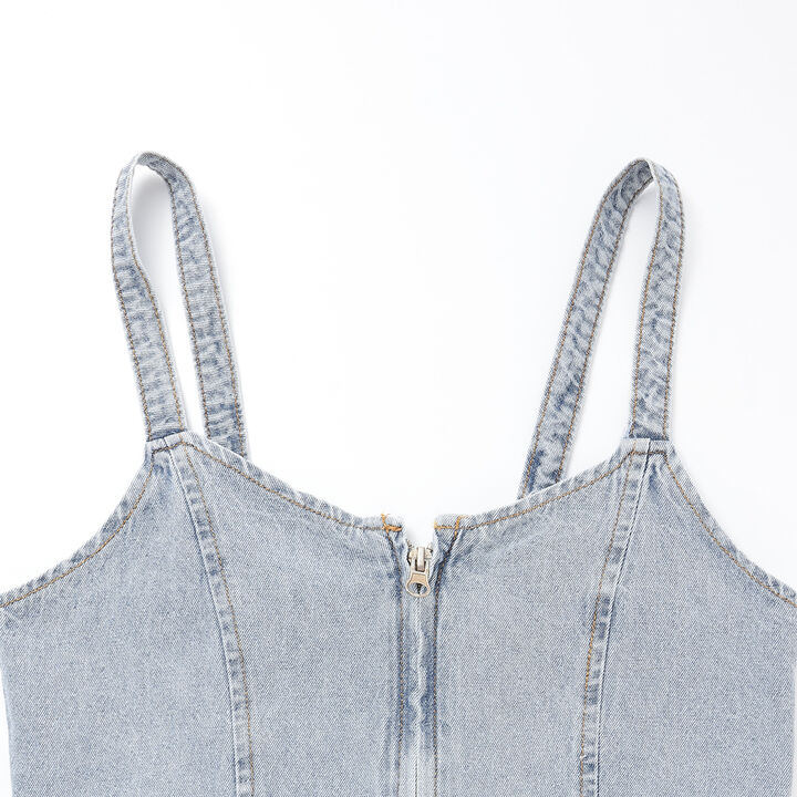 Denim Skirt Set,Blue, medium image number 3