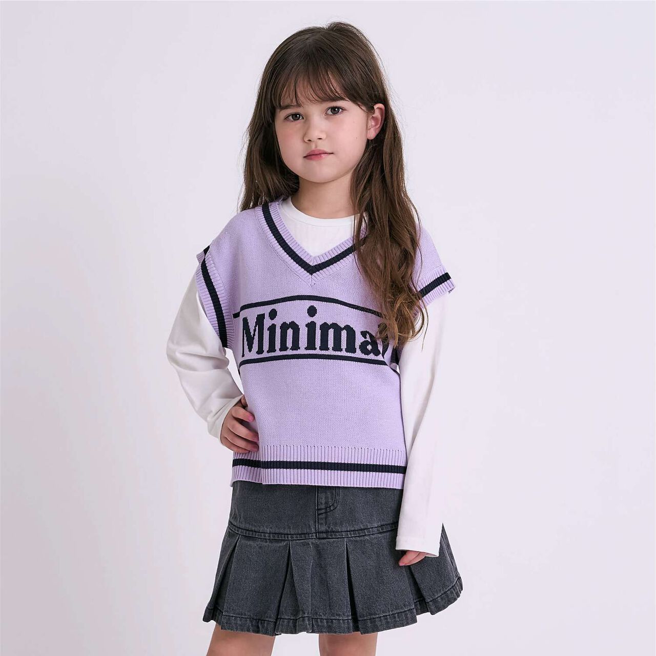 Arael Vest Layered T-Shirt,Lavender, large image number 0