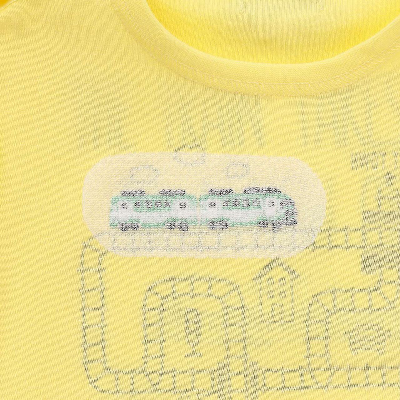 [Popular Item Restocked] [Not Available at Physical Stores] Train and Tracks Short Sleeve T-Shirt,Cream, large image number 3