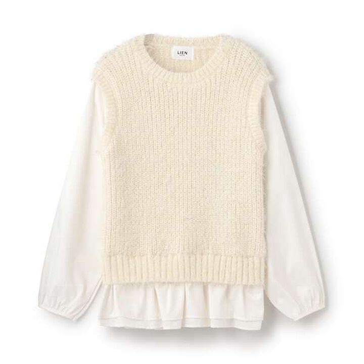 [Link] Shaggy Docking Blouse,Ivory, medium image number 0