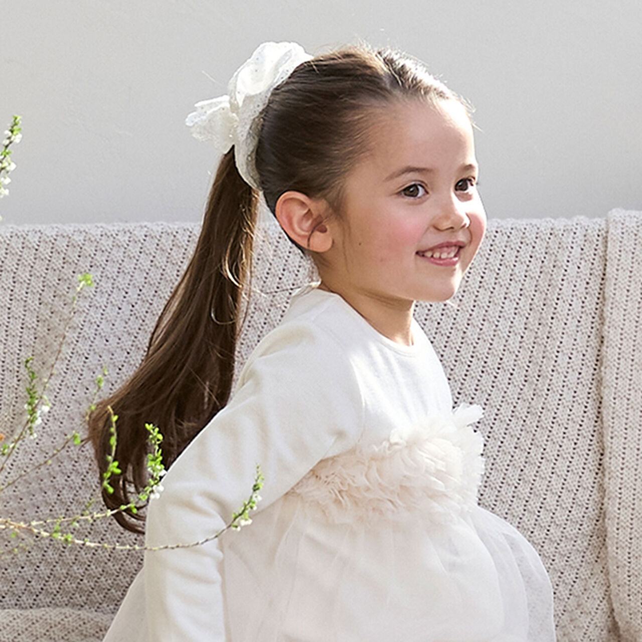 Volume Lace Chouchou,Red, large image number 1