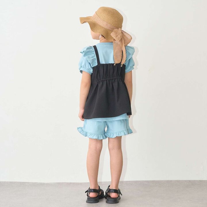 [With Side Pockets] Peplum Bustier for Girls [Kids' Clothing],Dark orange, medium image number 20