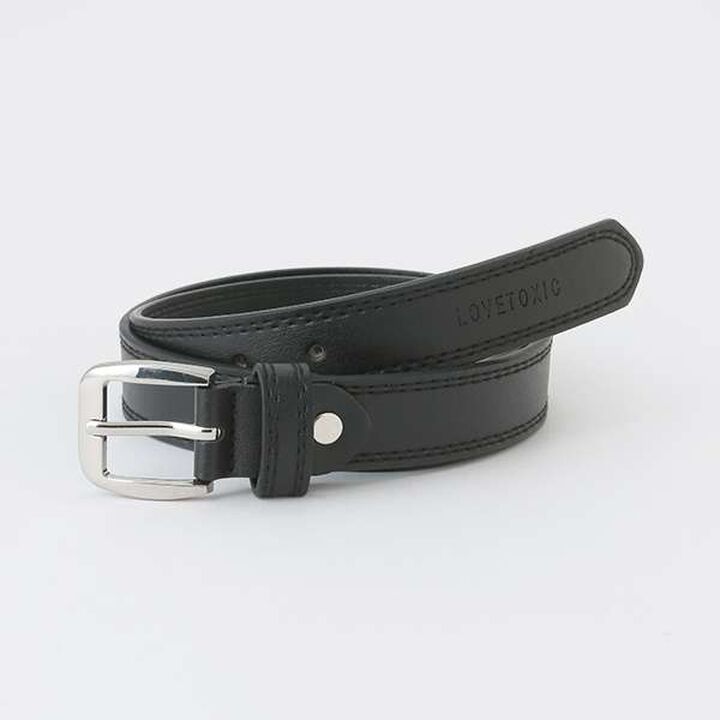 Faux Leather Wide Belt,White, medium image number 6