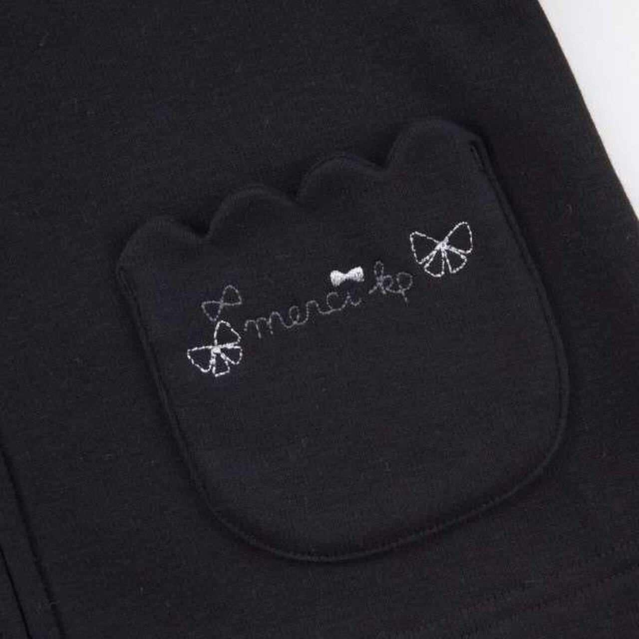 KP Scallop Trim Pocket Shaggy Lining Zip-Up (90-140),Black, large image number 8