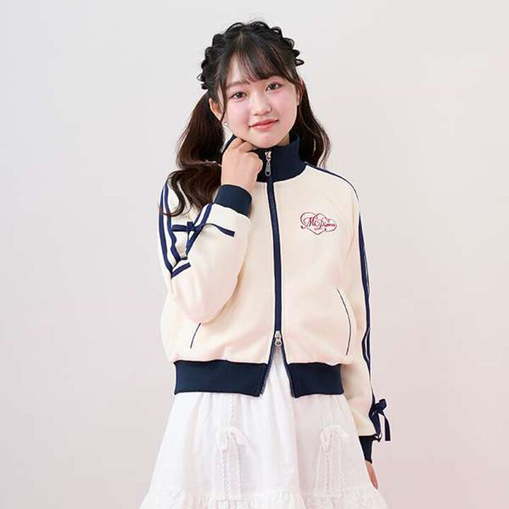Color-Blocked Track Jacket with Sleeve Ribbons,, medium