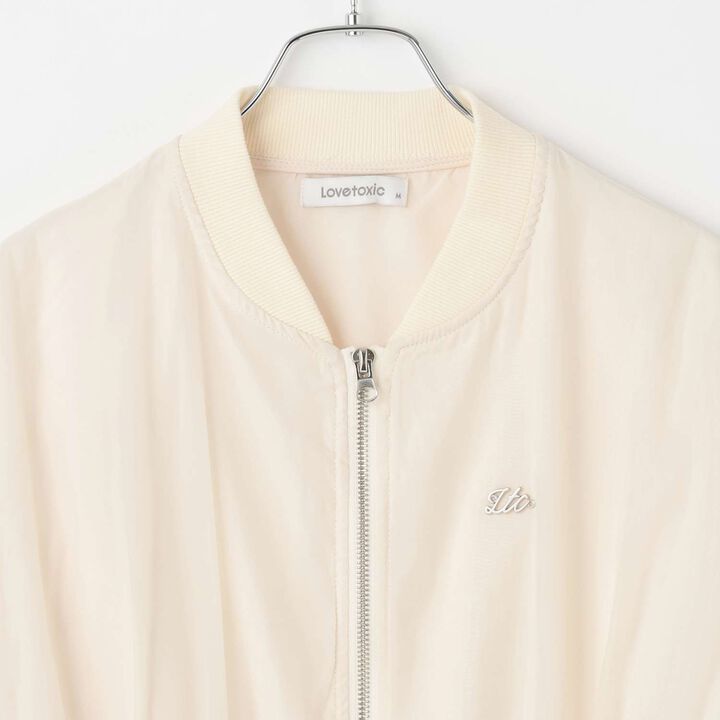 Sheer Bomber Jacket,Black, medium image number 2