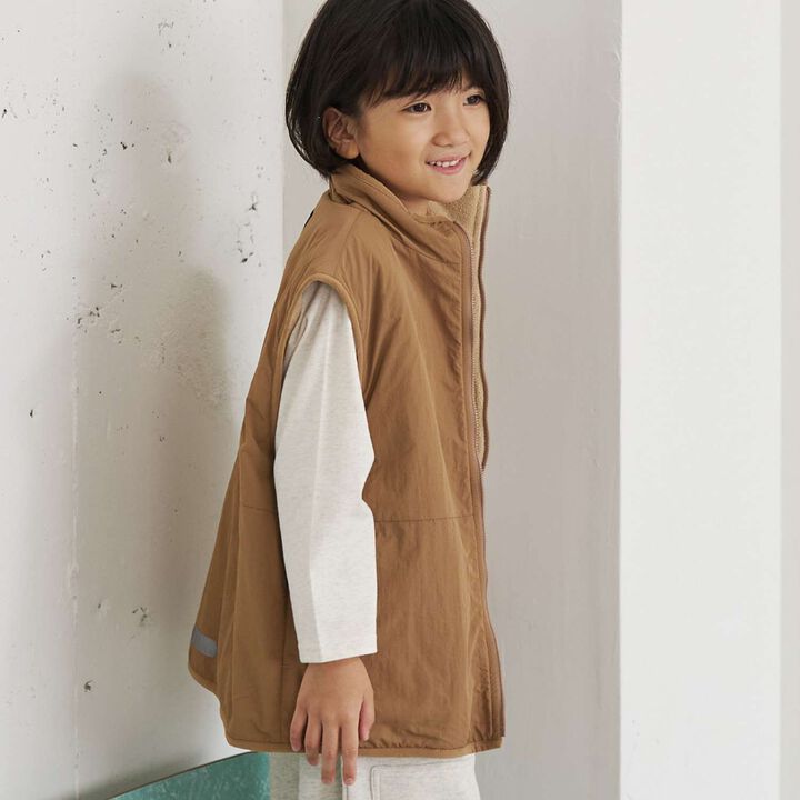 Reversible Vest,Camel, medium image number 5