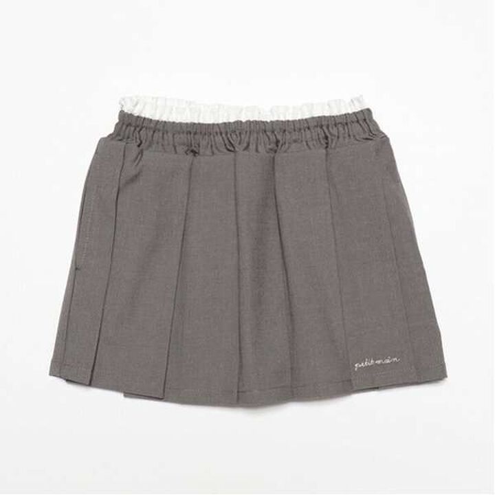 [Link] Double Waist Pleated Skirt-Pants,Brown, medium image number 7