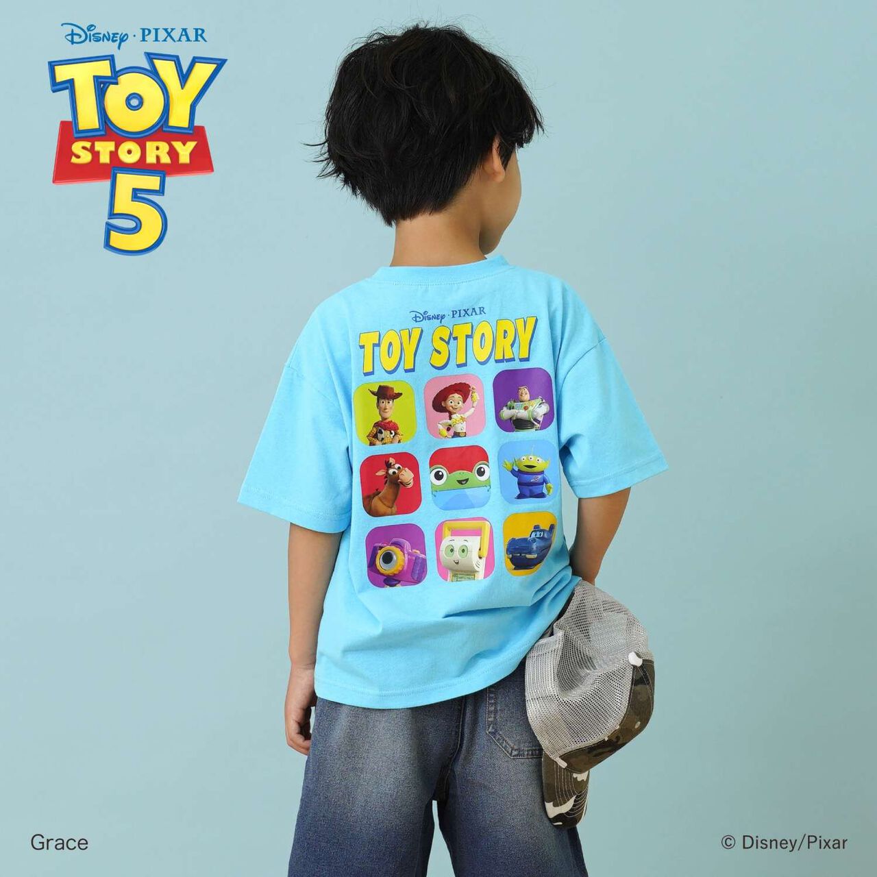 [Disney-Pixar-Toy Story] Toy Story Group Art Wide Short-Sleeve T-Shirt,Charcoal gray, large image number 12