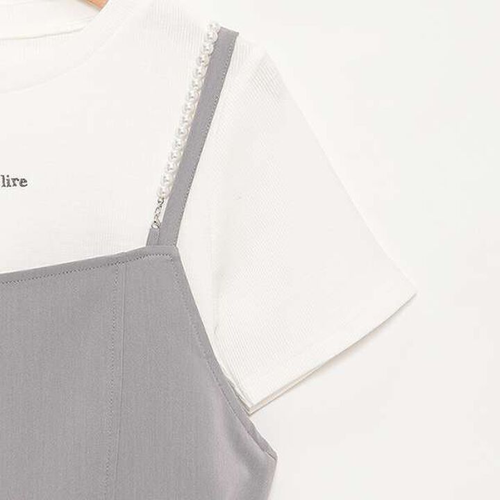 Inner Lining Included Pearl Code Jumpskirt,Gray, medium image number 14