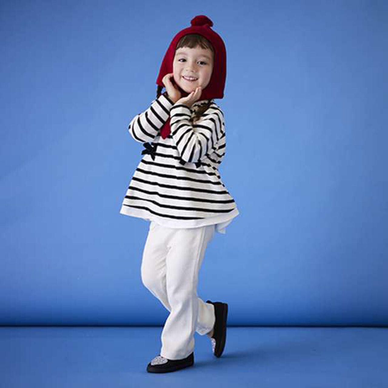 Bonnet-Style Knit Hat,Ivory, large image number 9