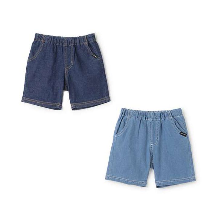 Stretch Denim Half Pants,Blue, medium image number 9