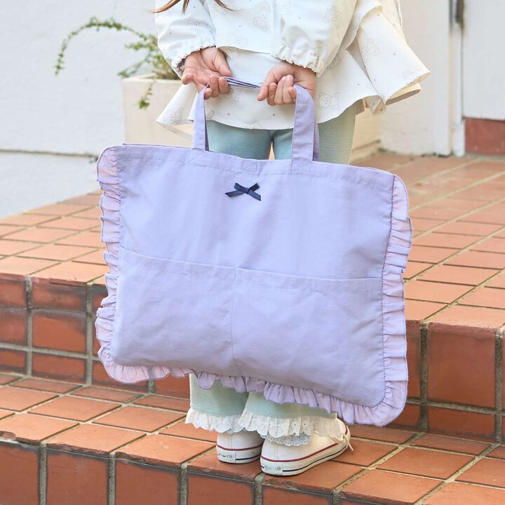 [School-Ready] [Water-Repellent, Anti-Stain, Durable, UV] Frill Lesson Bag with Ribbon,Lavender, medium image number 0
