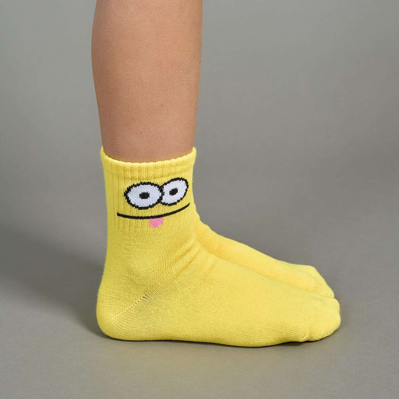 Funny Face Crew Socks,Yellow, large image number 16