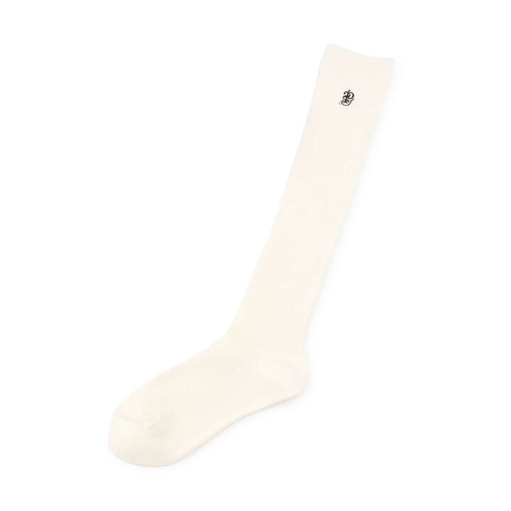 [Graduation Attire] Slim Rib Knee-High Socks,Off white, medium image number 1
