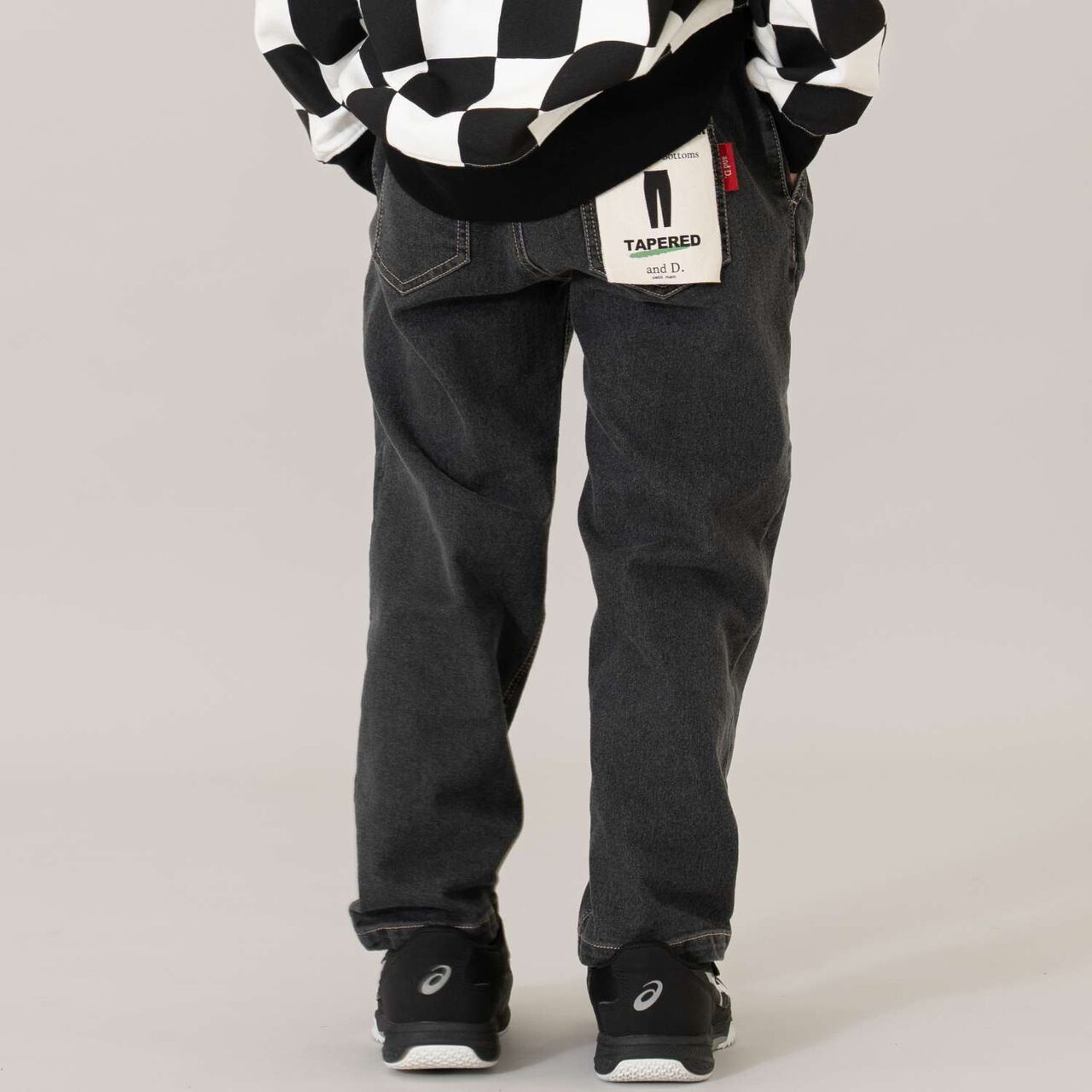 Denim Tapered Pants,Navy, large image number 2