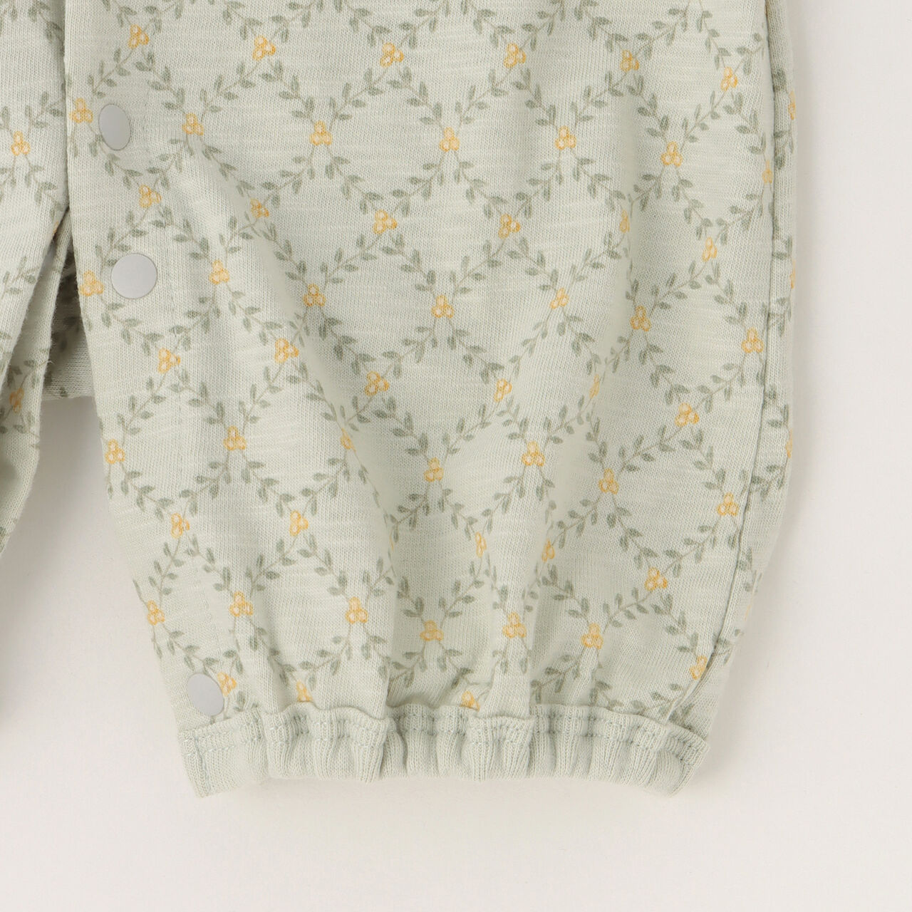 Fruits Collar Embroidered 2WAY Romper,Moss green, large image number 5