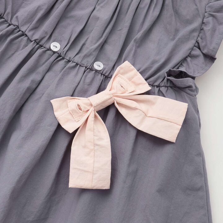 Link Strawberry Embroidery Shirred Tunic,Blue gray, medium image number 15