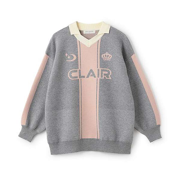 Collared Soccer Knitwear,Moderate green, medium image number 7