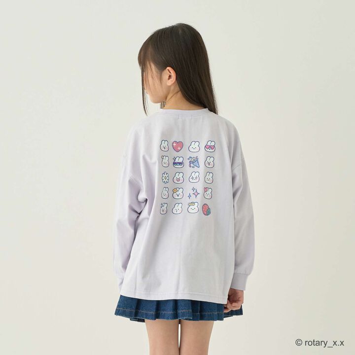 [Lovely MongMong] 後背印花寬版T恤 [兒童服裝] [童裝] [女孩],米白色, medium image number 7