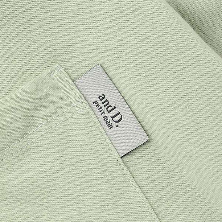 [100% Cotton 365D.] Solid Color Pocket Big Half T-Shirt,Salmon pink, medium image number 10