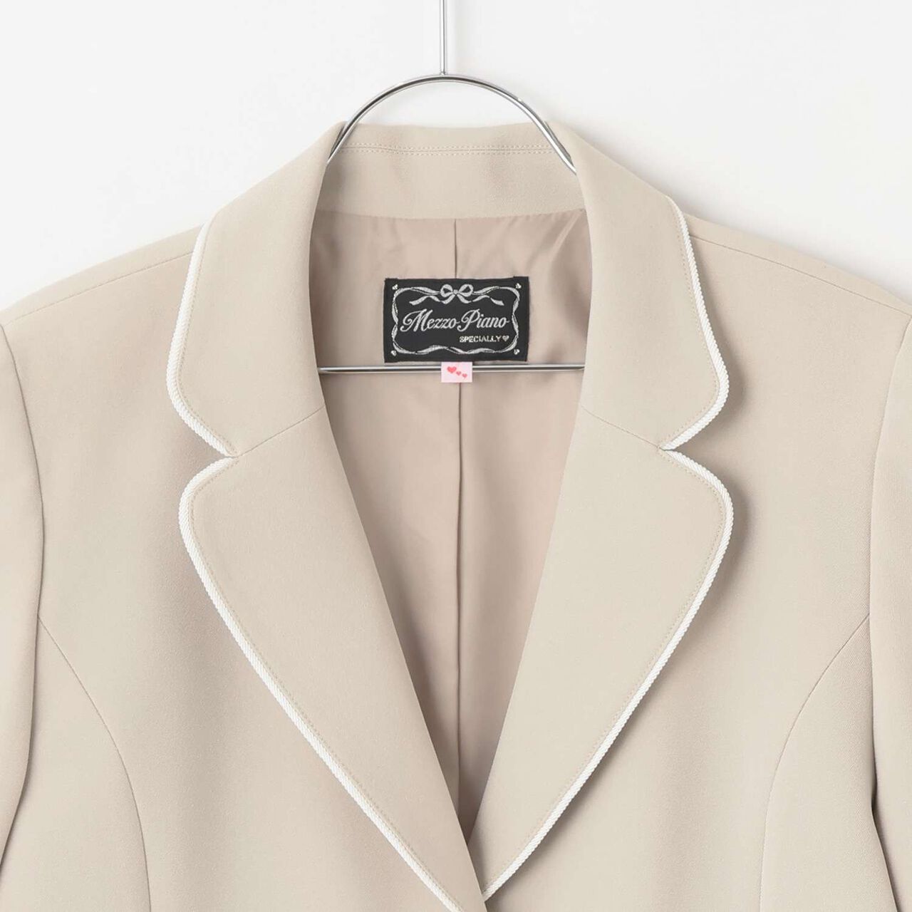 Piping Jacket,Beige, large image number 2