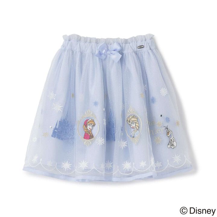 Frozen Tulle Embroidered Skirt [Cool Touch],Sax blue, medium image number 2