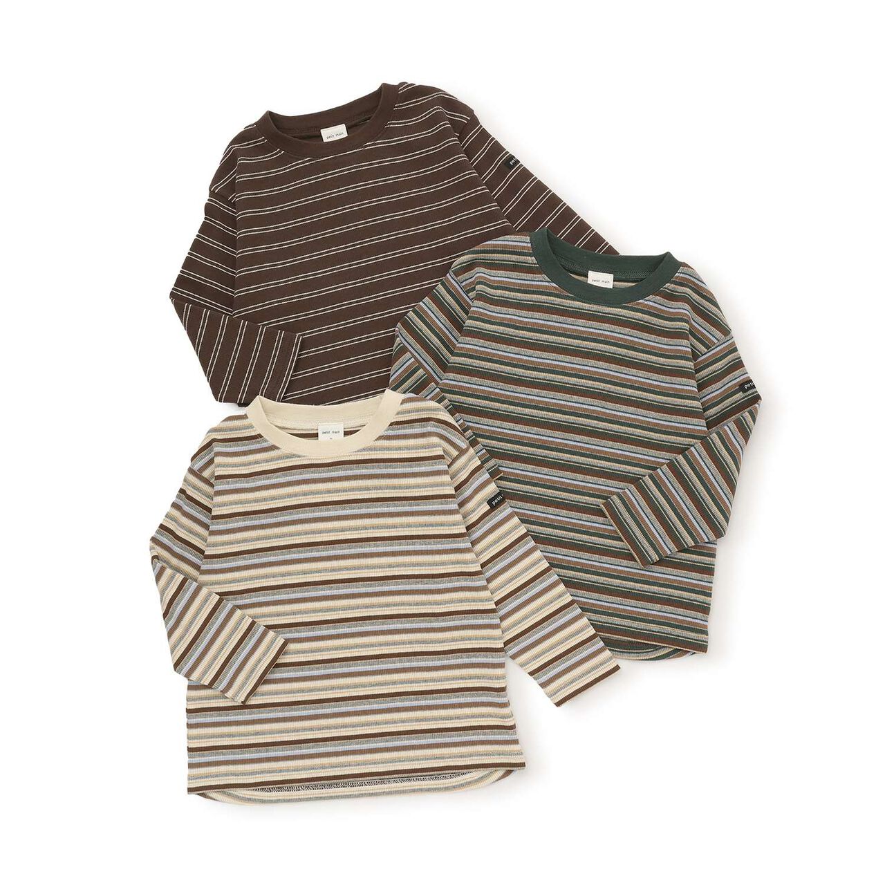 Multi-Stripe Ribbed Long-Sleeve T-Shirt,Pearl white, large image number 11