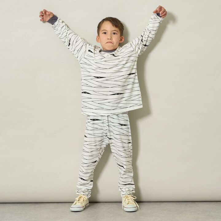 [Halloween] Phosphorescent Muteki Jersey Bone & Mummy Assortment Outfit Set,Ivory, medium image number 0