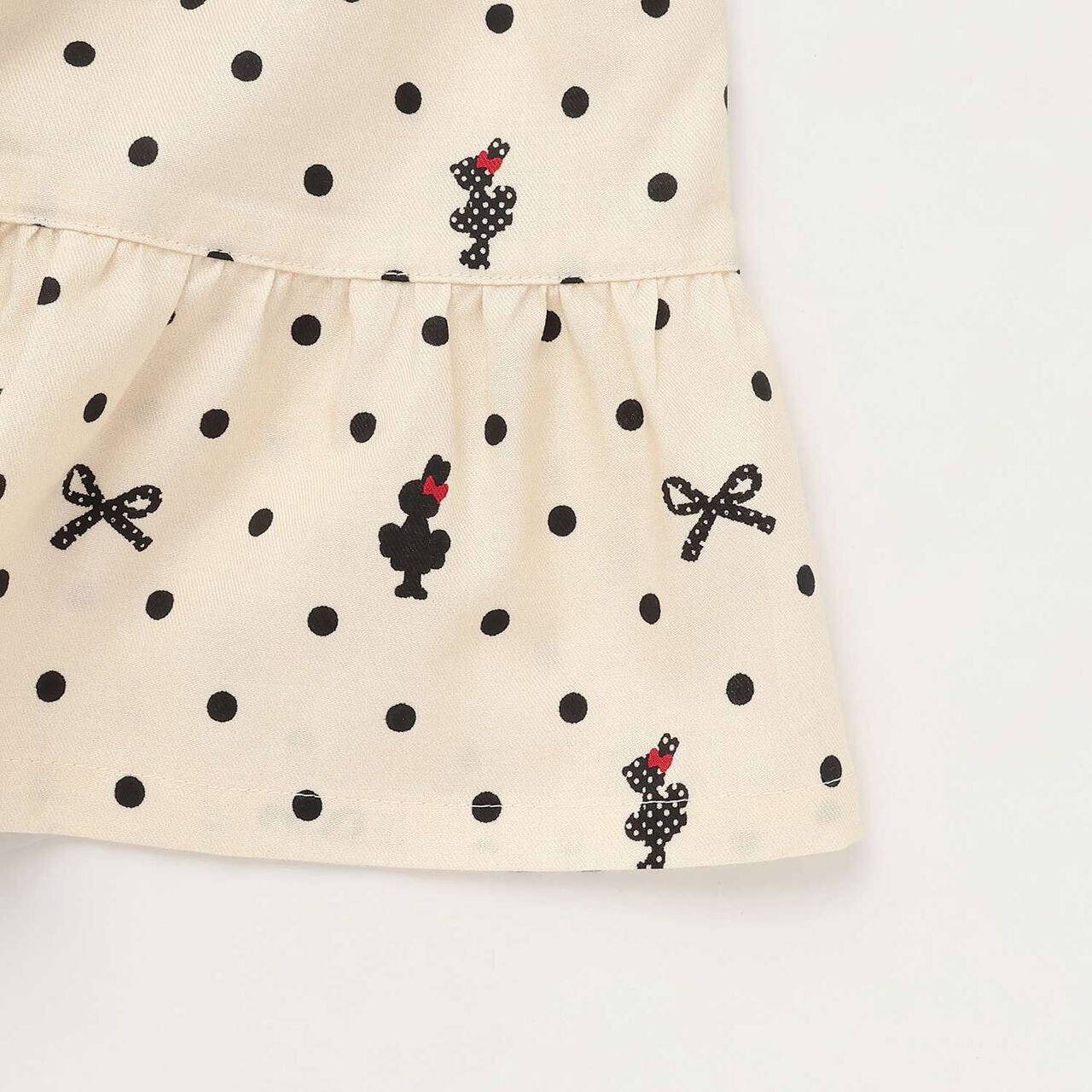 Dot Ribbon Pattern Viera One-Piece Dress [with Tippet],Ivory, large image number 6