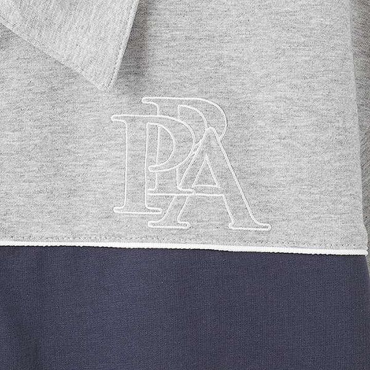 [AMI] Color Block Half-Zip Outfit Set,Top gray, medium image number 4