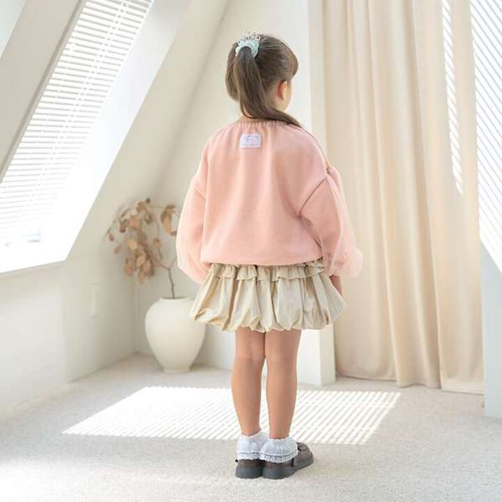 Wool Lined Tulle Sleeve Pullover,Top gray, medium image number 6