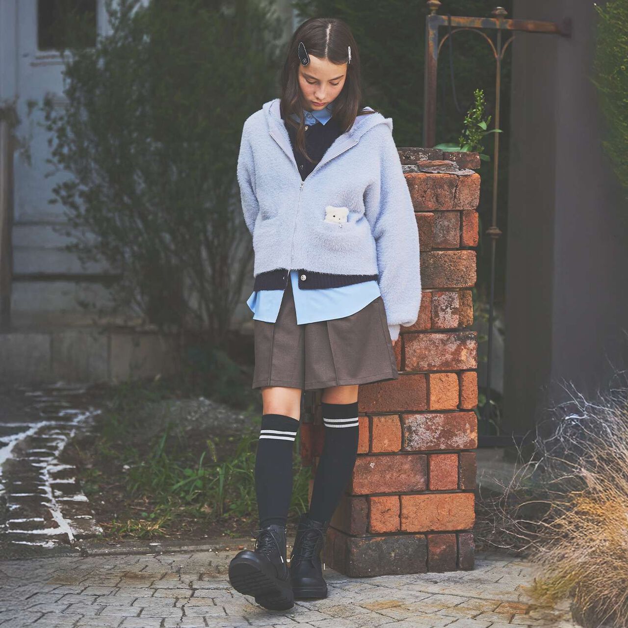 Lace Pocket Shorts[Available in 130cm],Brown, large image number 28