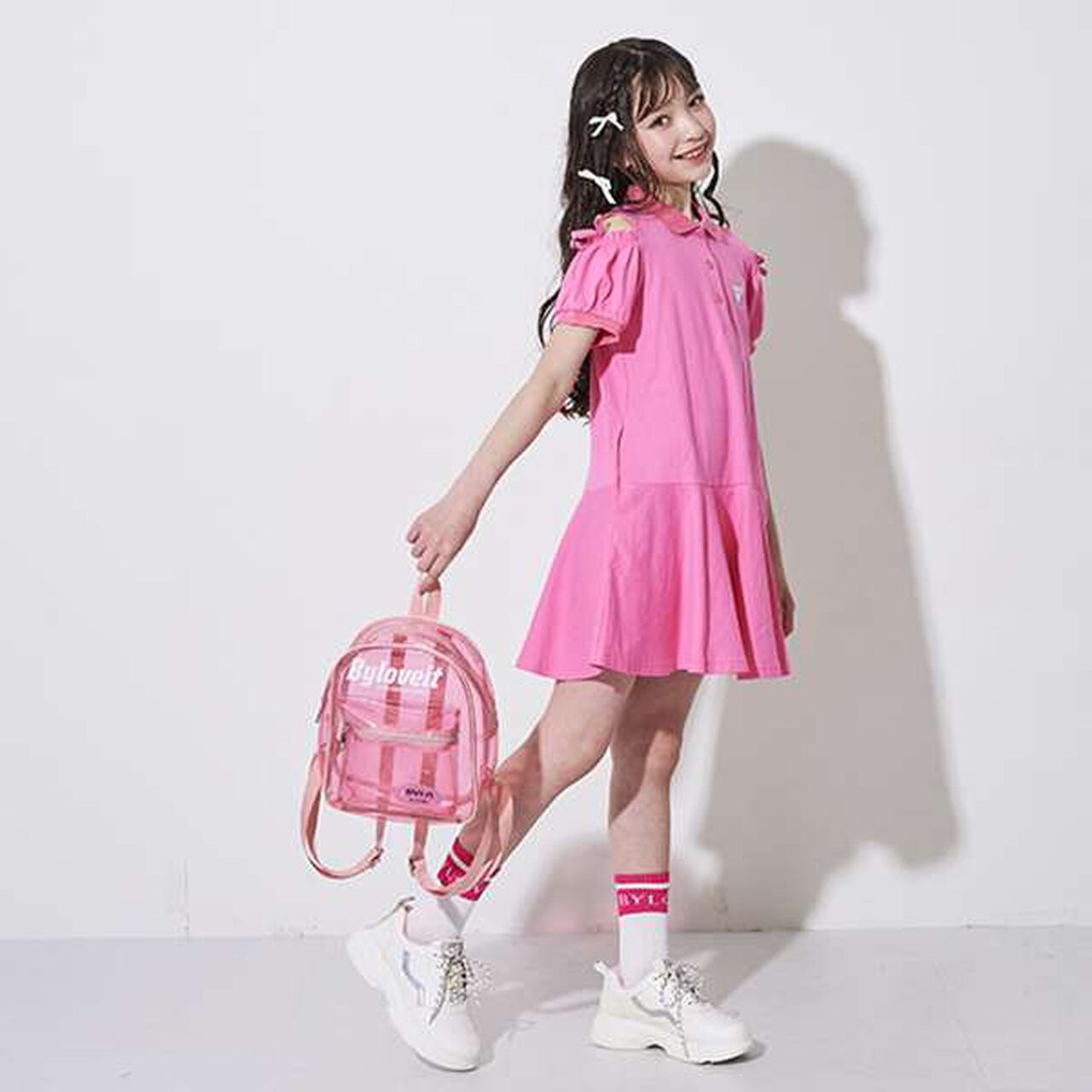 Holo & Clear PVC Backpack,Pink, large image number 5