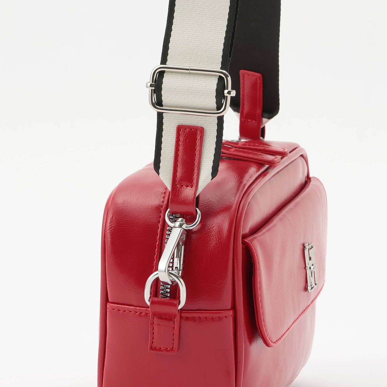 [LTXC] Jacquard Tape Flap Shoulder Bag,Ivory, large image number 2