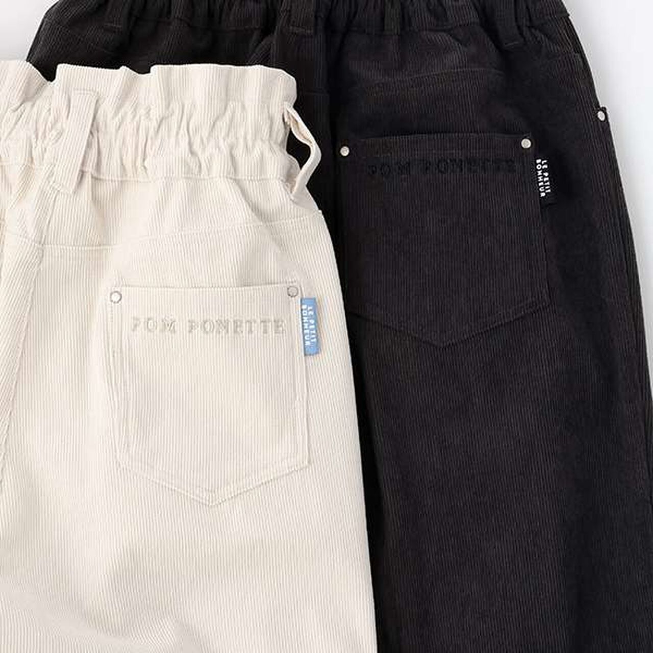 Corduroy Tapered Pants,Charcoal gray, large image number 6