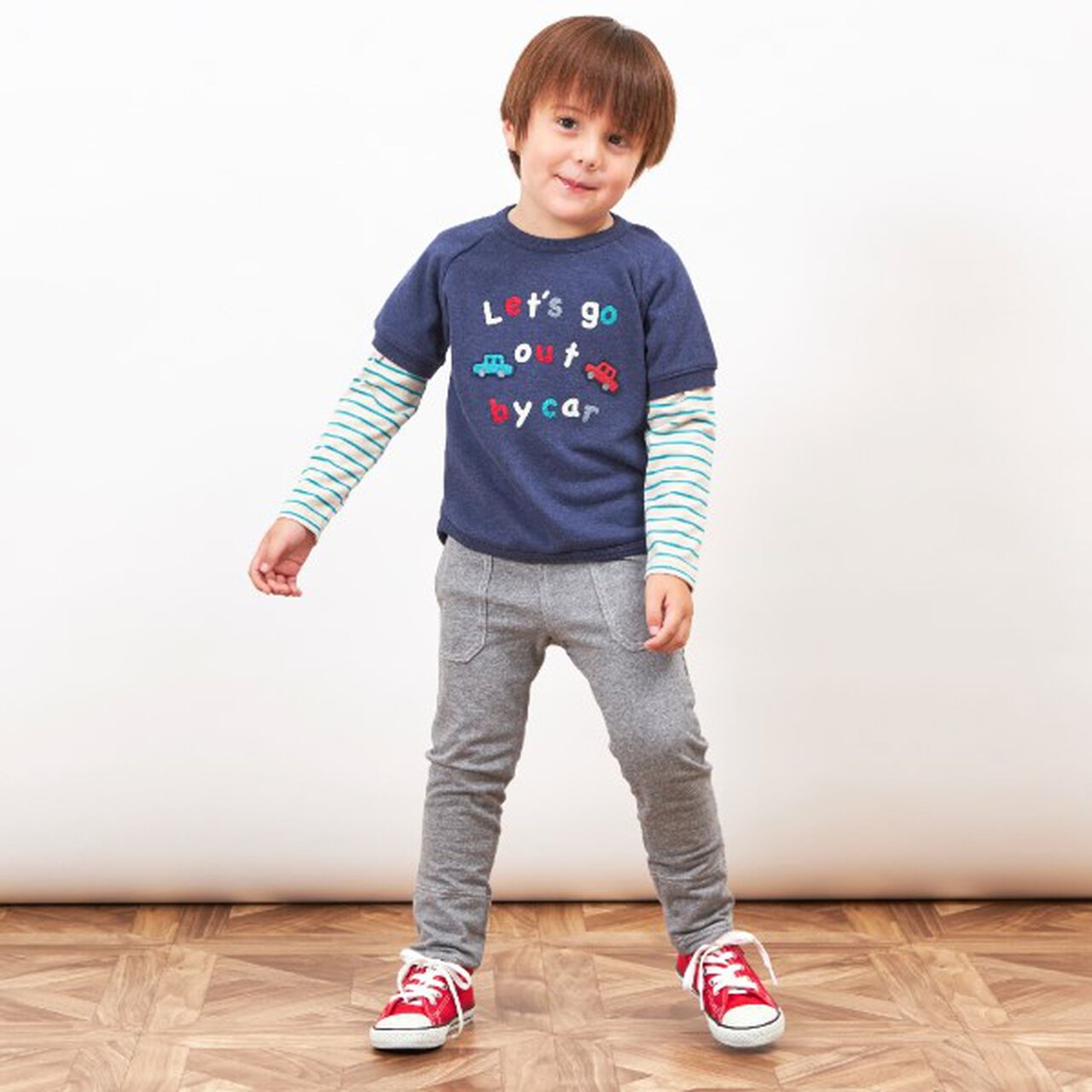 KPBOY Car Motif Fleece Sweatshirt (0 to 0),Navy, large image number 11