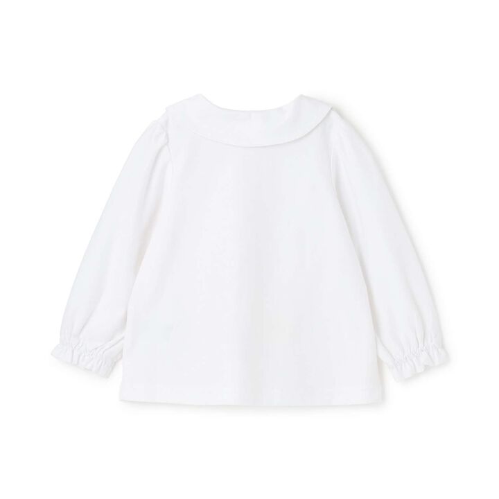 Semi-Formal Cut Twill Collared Blouse,Off white, medium image number 1