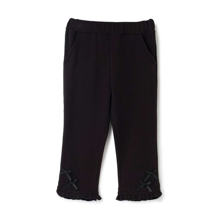 [Tomo Pants] Stain Resistant UV Cool Touch Round-Hem Frill 3/4 Capri Pants for Girls,Salmon pink, medium image number 4